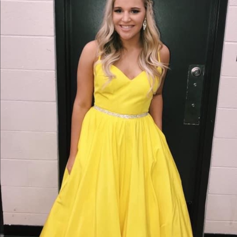 Yellow prom dress